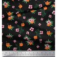 thumbnail image 3 of Soimoi Poly Georgette Fabric Leaves & Floral Decor Fabric Printed Yard 42 Inch Wide, 3 of 5