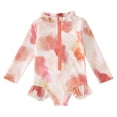 thumbnail image 1 of Toddler Girls Rash Guard Bathing Suits Floral Printing Sun Protection Long Sleeve Girls Girl Bathing Suit 2-3 Years, 1 of 4