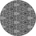 thumbnail image 1 of Ahgly Company Tapis d'Intérieur Ronds Transitionnels Noirs Lavables à la Machine, 3 Pieds Rond, 1 of 7