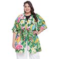 thumbnail image 1 of Women's Kimono Cardigan Floral Print Drawstring Open Front Loose Top Summer, 1 of 7