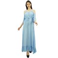 thumbnail image 4 of Bimba Robe Maxi à Épaules Dénudées d'Été pour Femmes, Tenue de Plage, Robes de Vacances, 4 of 9