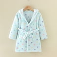 thumbnail image 4 of Hiiyo Little Girls Flannel Hooded Bathrobe Warm Soft Night-Robe Sleepwear, Sizes 1-6, 4 of 4