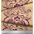 thumbnail image 2 of Soimoi Cotton Voile Fabric Ogee Damask Print Fabric by Yard 42 Inch Wide, 2 of 5