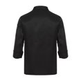 thumbnail image 2 of zdhoor Unisex Mens Womens Double-Breasted Chef Coat Cooks Jacket Chef Works Kitchen Cooking Uniform Black Long Sleeve L, 2 of 7
