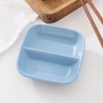 thumbnail image 4 of Wheat Straw Square Divided Seasoning Dishes Table dish; table Sauce Container Kitchen Cutlery Snack Plate, 4 of 4