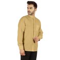 thumbnail image 3 of Bestman Solid Button-Down Shirt For Mens Chinese Collar Front Placket Formal Shirts, 3 of 7