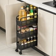thumbnail image 1 of EGNMCR Floor-standing Multi-Tier Kitchen Shelving Unit For Narrow Spaces Snack Storage For Living Room And Bedroom Plastic Shelving Unit, 1 of 6