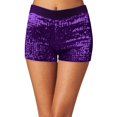 thumbnail image 1 of Shorts à Sequins pour Femmes, Hot Pants Disco, Mini Short Jazz Brillant, Extensible, Danse, 1 of 5