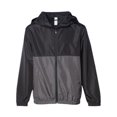 thumbnail image 1 of Independent Trading B36876513 Youth Lightweight Windbreaker Zip Jacket, Black & Graphite - Small, 1 of 2