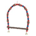 thumbnail image 3 of Swing, Hanging Bird Swing Toy Relieve Boredom Chewing  For Finches For Parakeets 12cm / 4.7in Standing Pole Length, 3 of 8