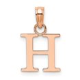 thumbnail image 1 of Diamond2Deal 14K Pendentif Initiale Lettre H en Or Rose pour Femmes, 1 of 3