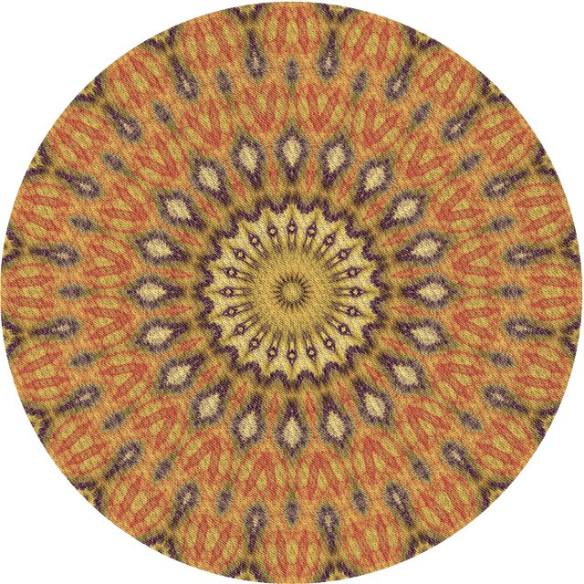 Ahgly Tapis Rond Lavable en Machine Intérieur Transitionnel Acajou Brun, 8 Pieds Rond