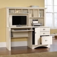 thumbnail image 3 of Sauder Harbor View Computer Desk with Hutch in Antiqued White, 3 of 5