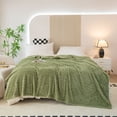 thumbnail image 4 of Solid Color Flannel Blanket Gift Gift Velvet Conditioning Blanket Casual Cover Blanket Solid Color Blanket 78.74X47.24 Inches, 4 of 6