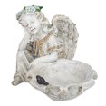 thumbnail image 5 of Northlight 12.25" Sitting Angel Bird Feeder Outdoor Garden Statue, 5 of 5
