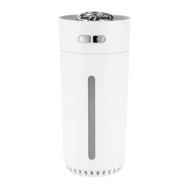 Humidificateur pour la Maison et la Voiture avec Réservoir d'Eau de 280 ml, Alimenté par USB, Conception Portable de Bureau, Mode Sommeil Silencieux, Veilleuse Chaude, Technologie d'Évaporation Froide