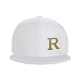 thumbnail image 3 of ZICANCN Alphabet R Pattern Baseball Caps, Trucker Hats for Men And Women, Adjustable Breathable Flat Caps, White, 3 of 6
