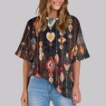 thumbnail image 2 of Pisexur Hauts pour Femmes Mode Décontractée Manches Courtes Col Rond T-Shirts Confortables Amples Imprimé Floral Blouses Printemps Été Hauts Élégants Imprimés Graphiques Grandes Tailles Tops de Sortie S-5TG, 2 of 7