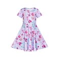 thumbnail image 1 of Robe Fille Sirène Manches Courtes Décontractée 5 Ans, 1 of 6
