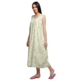 thumbnail image 4 of Moomaya Printed Womens Button Placket Mid Long Nightdress Cotton Night Gown, 4 of 5