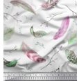 thumbnail image 1 of Soimoi Poly Georgette Fabric Branches & Artistic Feather Printed Fabric 1 Yard 52 Inch Wide, 1 of 1