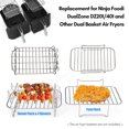 thumbnail image 2 of PCS Non-Stick 8 Inch Air Fryer Accessories Set Cake Baking Barrel Pizza Cupcake Pans Skewer Toast Racks Liners Replacement for Ninja Foodi DualZone DZ201/401 Dual Basket Air Fryer, 2 of 8