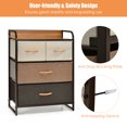 thumbnail image 4 of Costway 4-Drawer Dresser Storage 3-Tier Organizer Tower Steel Frame Wooden Top, 4 of 10