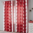 thumbnail image 3 of Christmas Curtain Lights,Long Curtain Rod 1Pc Red Christmas Snowman Curtains with Rods Christmas Curtains Christmas Theme Printed Sunshade Curtains Red Christmas Lights, 3 of 6