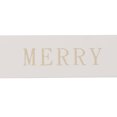 thumbnail image 2 of HOLIDAY TIME  5.15 IN,MERRY Christmas Tag, Cream Rectangular Hanging Ornament with Gold Foil Lettering & Gold Ribbon, Gift Wrap Decor, Holiday Label, 2 of 5