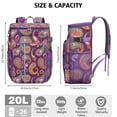 thumbnail image 2 of Colorful Ethnic Cooler Backpack - 20L Insulated Lunch Bag with Exotic Abstract Pattern, Lightweight & Durable for Camping, Beach & Road Trips, 2 of 5