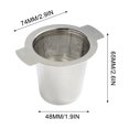 thumbnail image 3 of Meitianfacai Stainless Steel Tea Infuser With Lid Fine Mesh Strainer For Loose Leaf Tea Double-Walled Design For Optimal Steeping Easy To Clean (Silver), 3 of 8