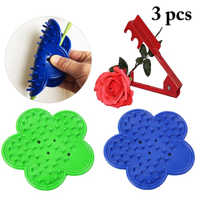 Ensemble de 3 Pcs d'Élimination d'Épines et de Feuilles, Pinces Roses Créatives pour Enlever les Épines, Outil Rose
