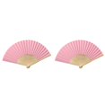 thumbnail image 1 of (2-Pack) Rinsvye Solid Fan Folding Dot Paper Fans Party Wedding Hand Dance Wedding Fans Held Silk Pattern Color Wooden Fans Bulk Tools & Home Improvement, 1 of 4