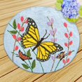 thumbnail image 3 of Cute Latch Hook Rug Kit, Latch Hook Kits with Printed Canvas DIY Mat Needlework butterfly, 3 of 8
