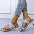 thumbnail image 5 of Women 2025 Casual Adjustable Hook Loop Sandals Summer Open Toe Slides Sandals Flat Sandal, 5 of 5
