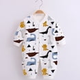 thumbnail image 2 of Fall/Winter Clothes, HVOBBTY Kid's Fashion Long Sleeve Soft Romper, Child Printing Born Button-Neck Long Sleeved Long Rompers White 73, 2 of 4