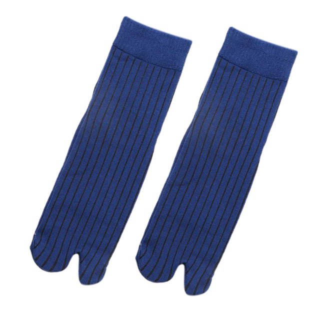 TISHITA Elastic Cotton Tabi Socks 2 Toe Socks Flip-Flops Socks Unisex Blue
