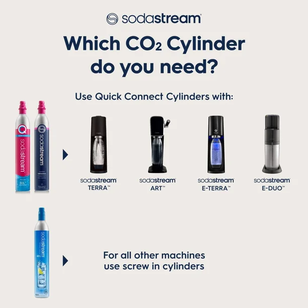 SodaStream 60L Screw-In Blue CO2 Cylinder, Refill Exchange Program