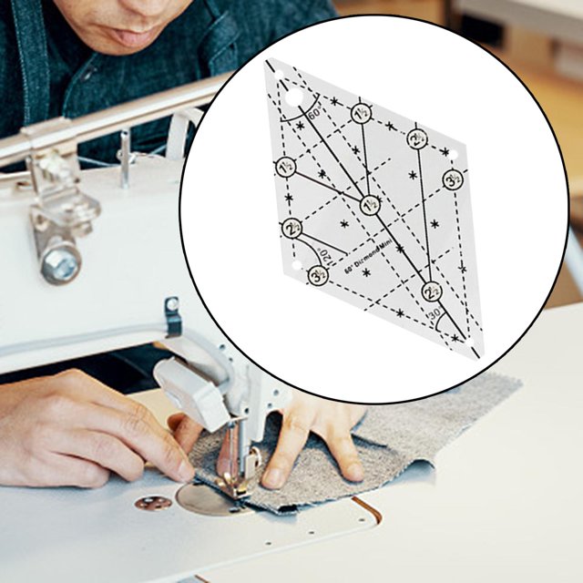 60 Degrés Diamant Quilting Modèle Patchwork Couture Règle Clair pour Courtepointe Petit