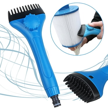 TopLLC Swimming Pool Paper Core Filter Cleaning BrushHandheld Blue Cartridge Cleaning BrushRinse ToolAccessories Cartridge Cleaning Brush