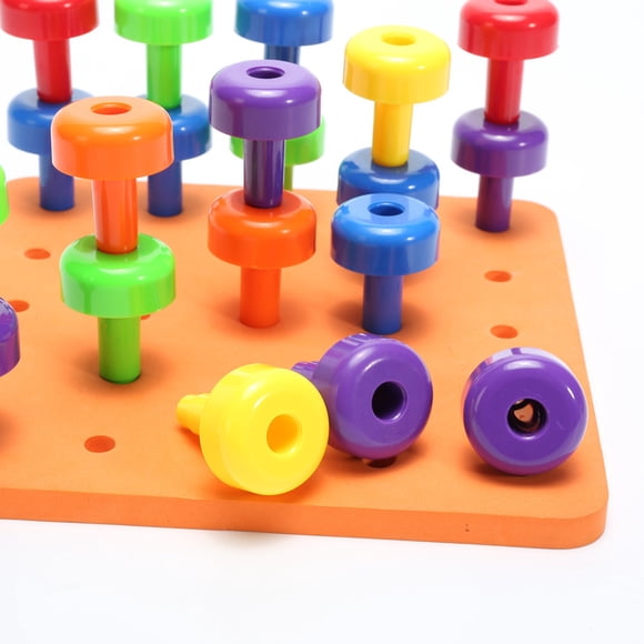 30PCS Peg Board Set Fine Motor Toy for Toddlers Pegboard, Czzoypi 30PCS Peg Board Set Fine