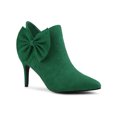 thumbnail image 1 of Unique Bargains Women's Zip Pointed Toe Stiletto Bow Heels Ankle Boots, 1 of 7