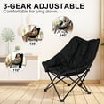 thumbnail image 3 of Chaise de Camping Grand avec Dossier Réglable, Chaise Pliante d'Extérieur avec Poche Latérale et Sac de Rangement, Fauteuils Inclinables de Camping à Dossier Haut pour Adultes, Supporte 242 Lb, 3 of 8