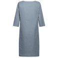 thumbnail image 4 of 2025 et Robe Courte en Lin pour Femmes à Manches Vacances Semi-Décontractée Robe Maxi Longueur Petite Robe à Col en V Mini d'Été pour Femmes Robes de Travail pour Femmes Robe Couleur Unie Femmes Robe d'Été pour Femmes, 4 of 7