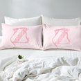 thumbnail image 3 of Erosebridal Housse de Couette Initiale de A à Z Simple, Ensembles de Literie Nœud Z Taille Simple, Décor Monogrammé Dessin Animé, Réversible 2 Pcs, 3 of 7