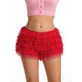 thumbnail image 1 of Gupgi Women Lace Bloomers Ruffle Shorts Sweet Layered Pettipants Elastic Short Pants, 1 of 8