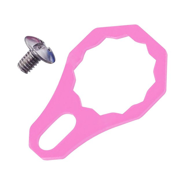 Maytalsory Accessoires de Réparation de Plaque de Verrouillage de Moulinet de Pêche Outil de Pêche Matériau en Alliage d'Aluminium de Qualité, durable, Résistant avec Vis Rose