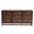 thumbnail image 3 of Allora Brown Finished Wood and Black Metal Dining Room Buffet, 3 of 9