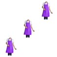 thumbnail image 2 of mmirethe 12pieces Adjustable Half-length Adult Apron Lightweight And Eco-friendly Kitchen Essential Stylish Polyester Innovative purple 3Set, 2 of 6
