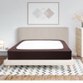 thumbnail image 1 of PiccoCasa Box Spring Cover Wrap Around 4 Sides, Smooth Stretchy Brown King, 1 of 7